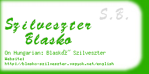 szilveszter blasko business card